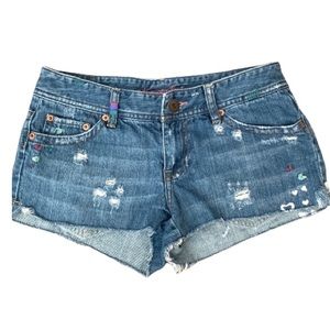American Eagle Shortie Shorts Cut Off Jeans Shorts Size 2